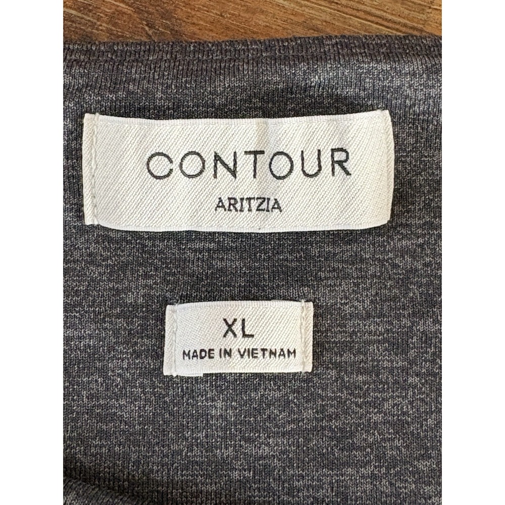 Aritzia Contour Bodysuit Womens Size XL Dark Gray Long Sleeve Square Neck Unworn - Picture 2 of 14